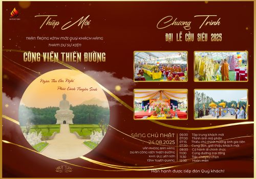 Thiệp Mời Tham Dự Đại Lễ Cầu Siêu 2025